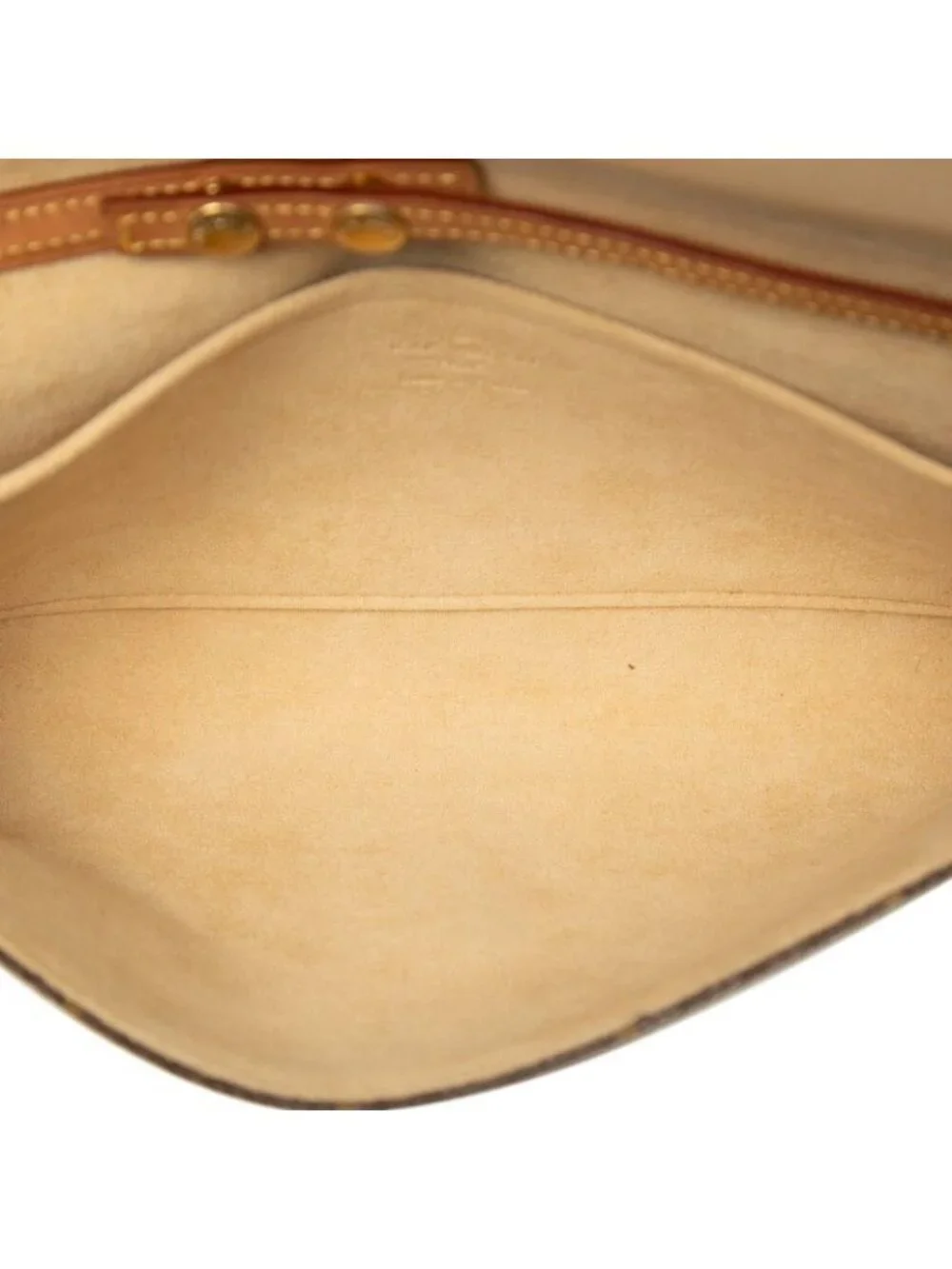 Louis Vuitton Monogram Pochette Twin GM Crossbody Shoulder Bag Brown Leather